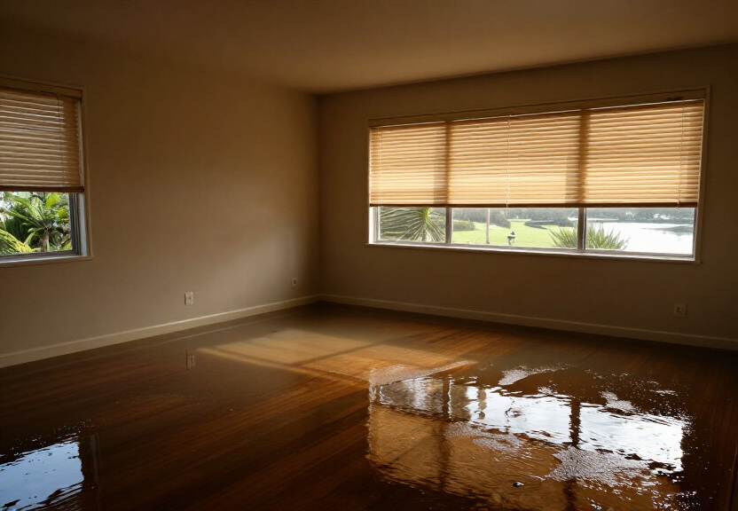 Moisture-damaged subfloor in a Kurnell commercial building